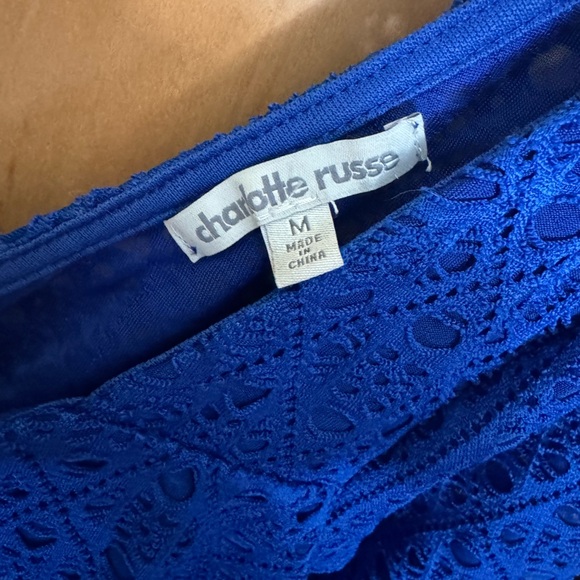 Charlotte Russe Royal Blue 3/4 Sleeve Dress - Picture 2 of 9